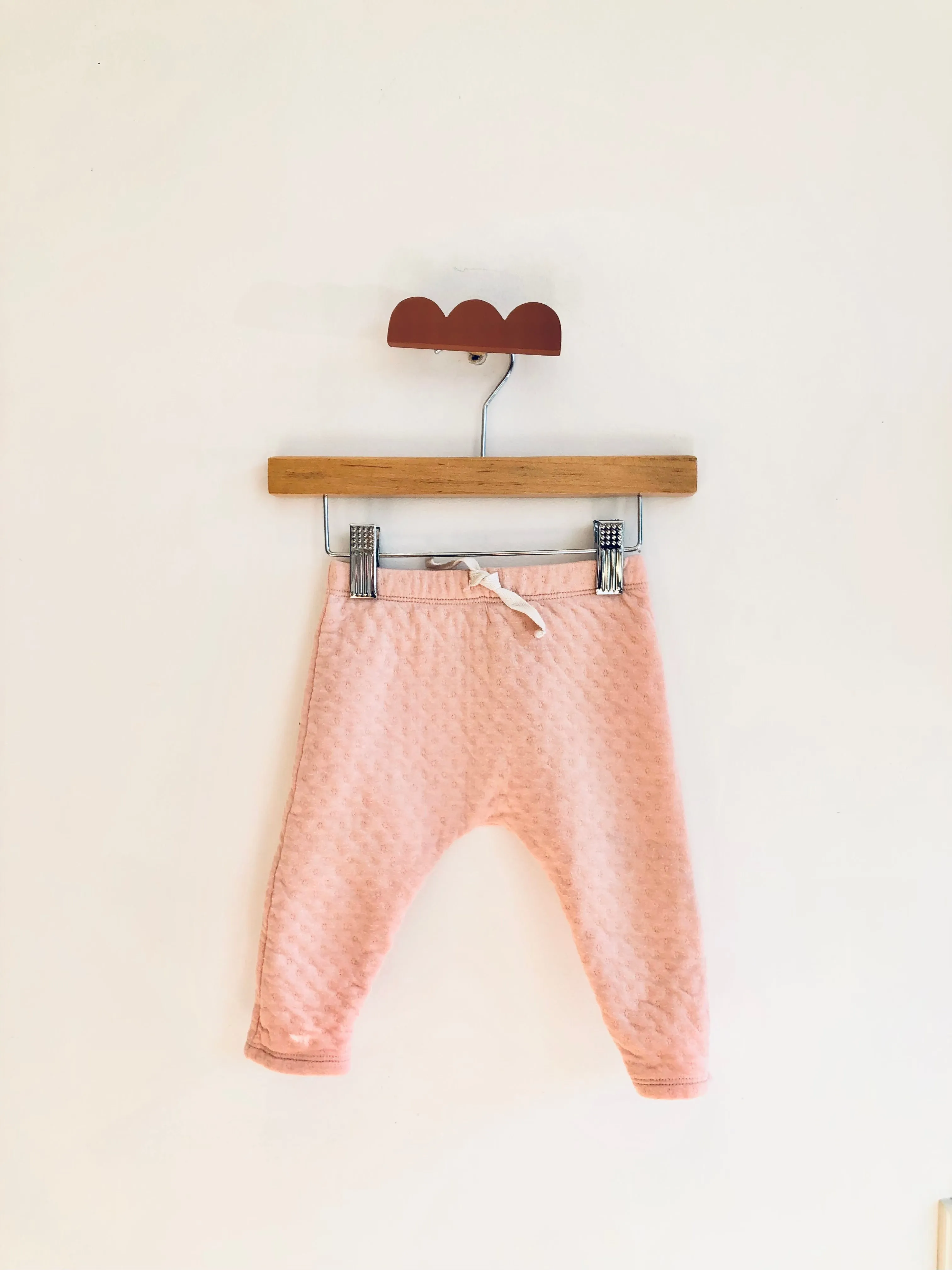 Quilted Leggings - Blush // 3-6M
