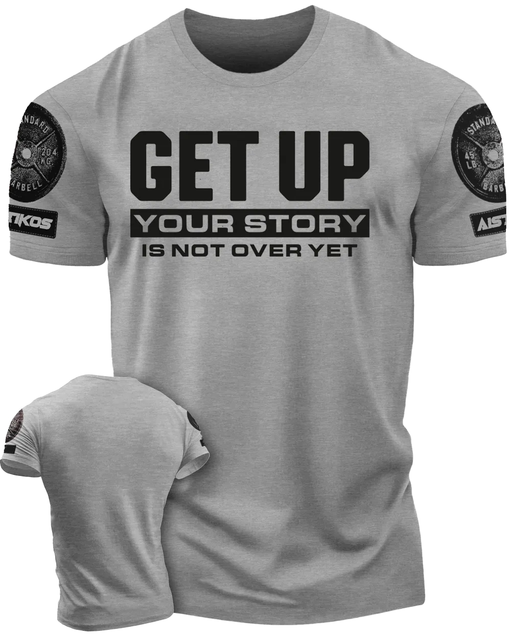 "Get Up" Funny Motivational Workout Gym T-Shirt for Men