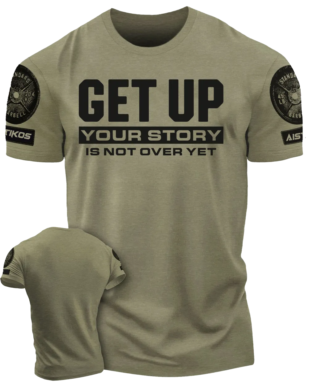 "Get Up" Funny Motivational Workout Gym T-Shirt for Men