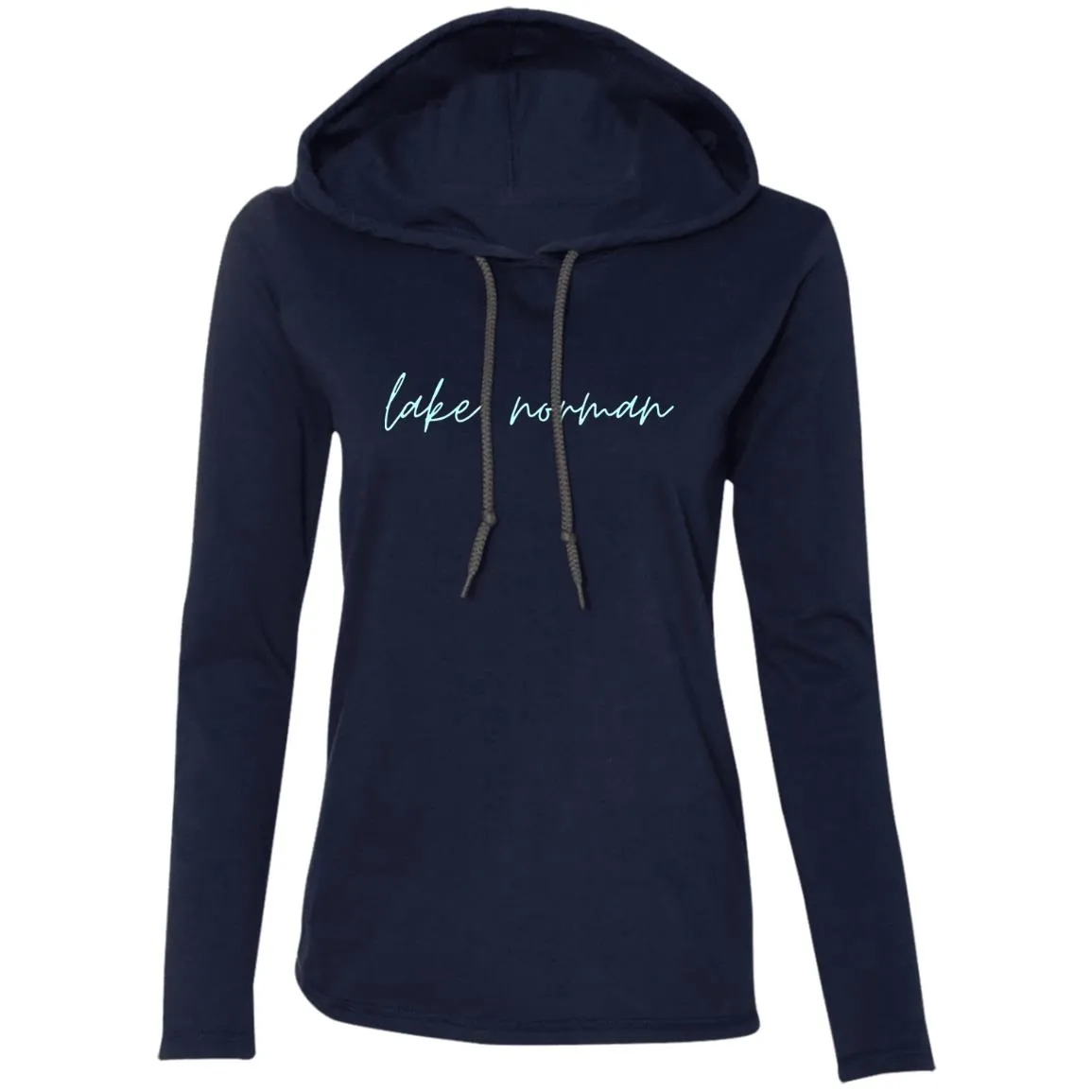 "Lake Norman" Ladies' LS Hooded T-Shirt