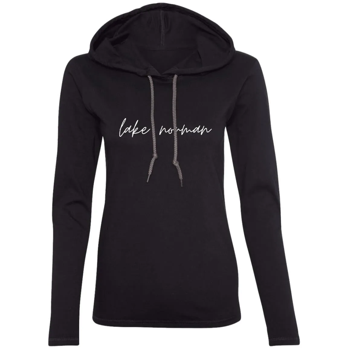 "Lake Norman" Ladies' LS Hooded T-Shirt