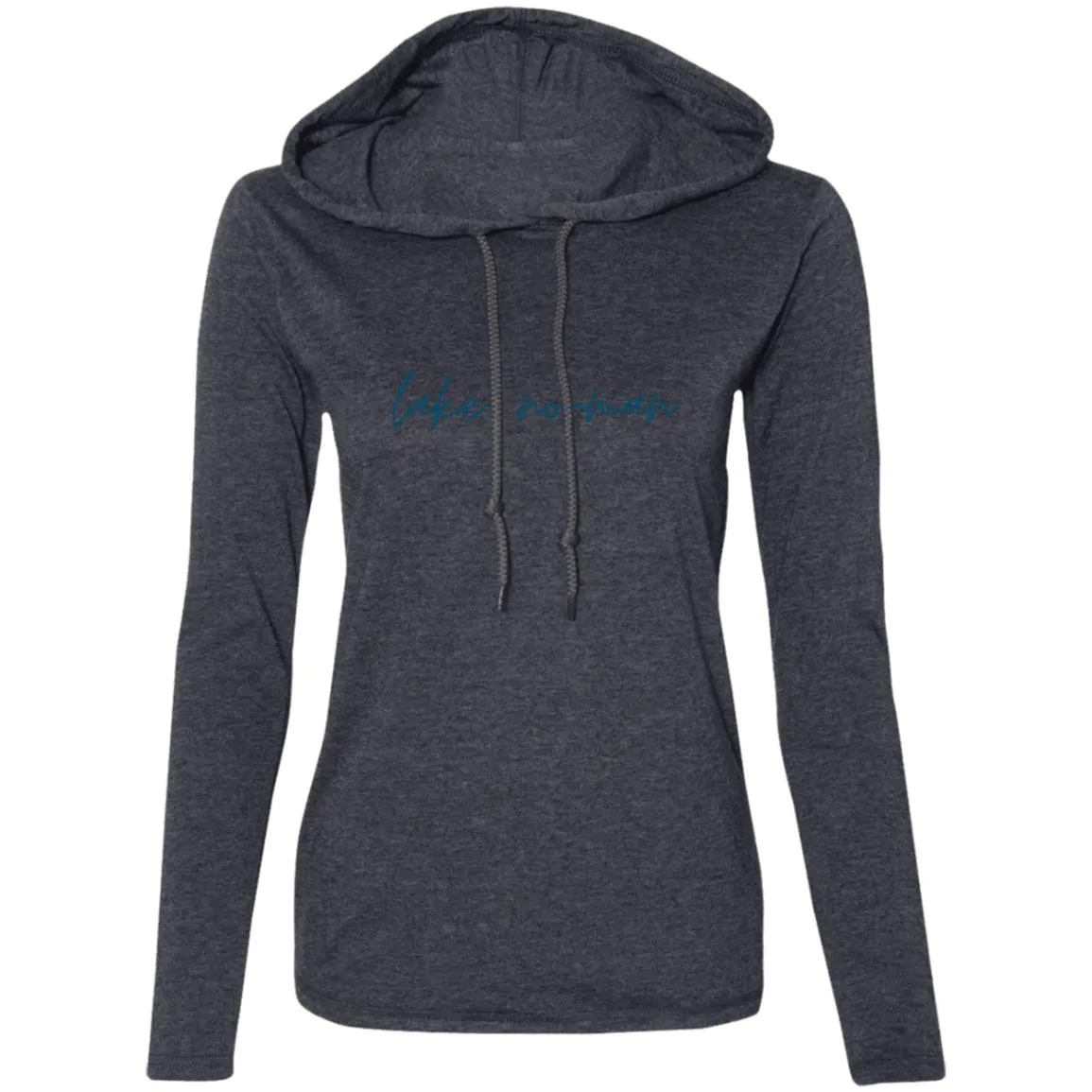 "Lake Norman" Ladies' LS Hooded T-Shirt