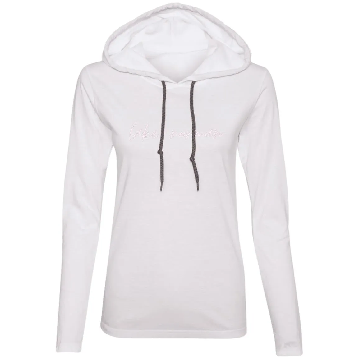 "Lake Norman" Ladies' LS Hooded T-Shirt