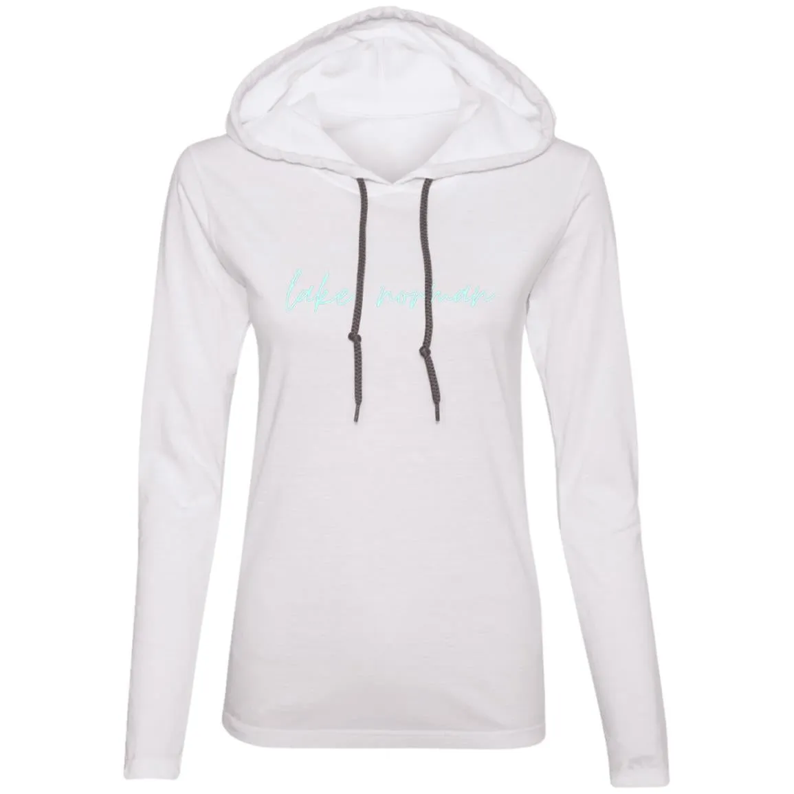 "Lake Norman" Ladies' LS Hooded T-Shirt