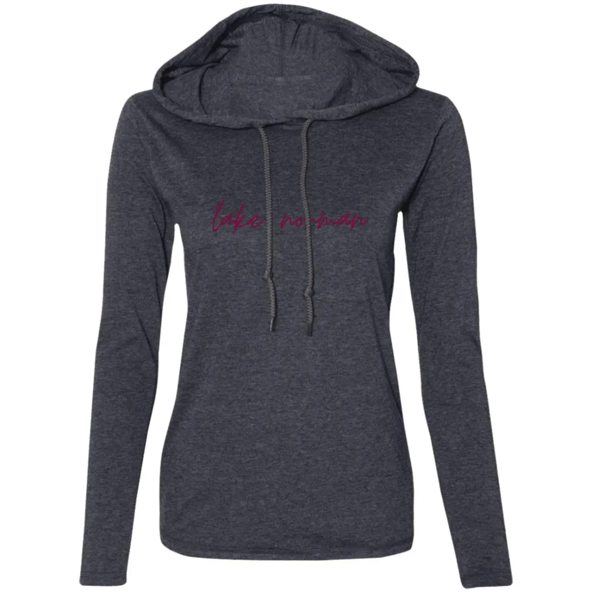 "Lake Norman" Ladies' LS Hooded T-Shirt