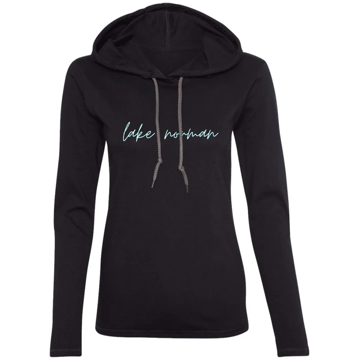"Lake Norman" Ladies' LS Hooded T-Shirt