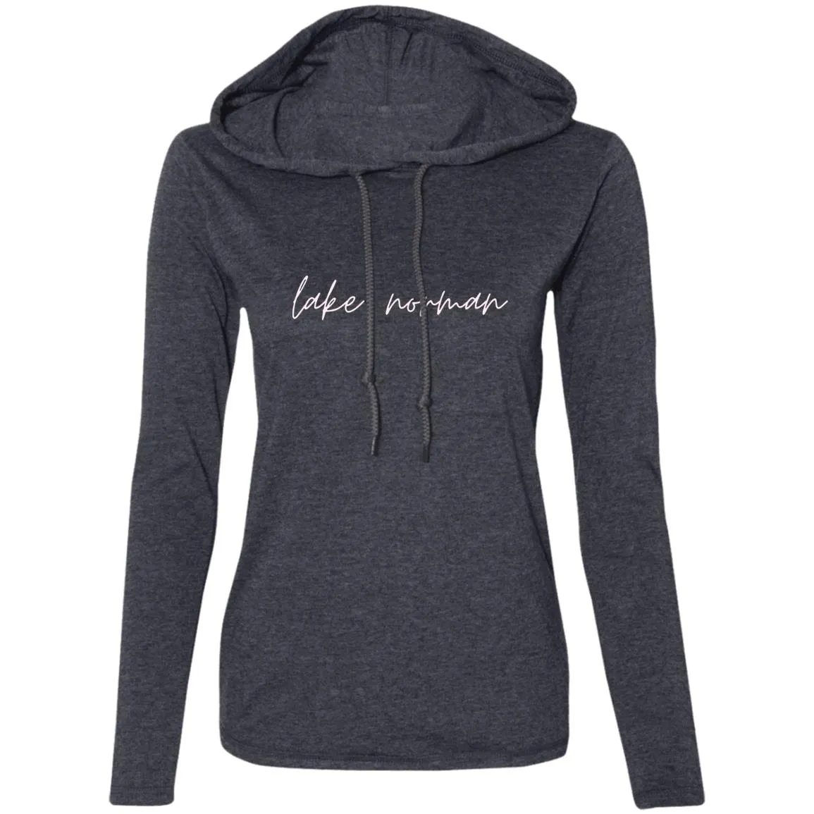"Lake Norman" Ladies' LS Hooded T-Shirt