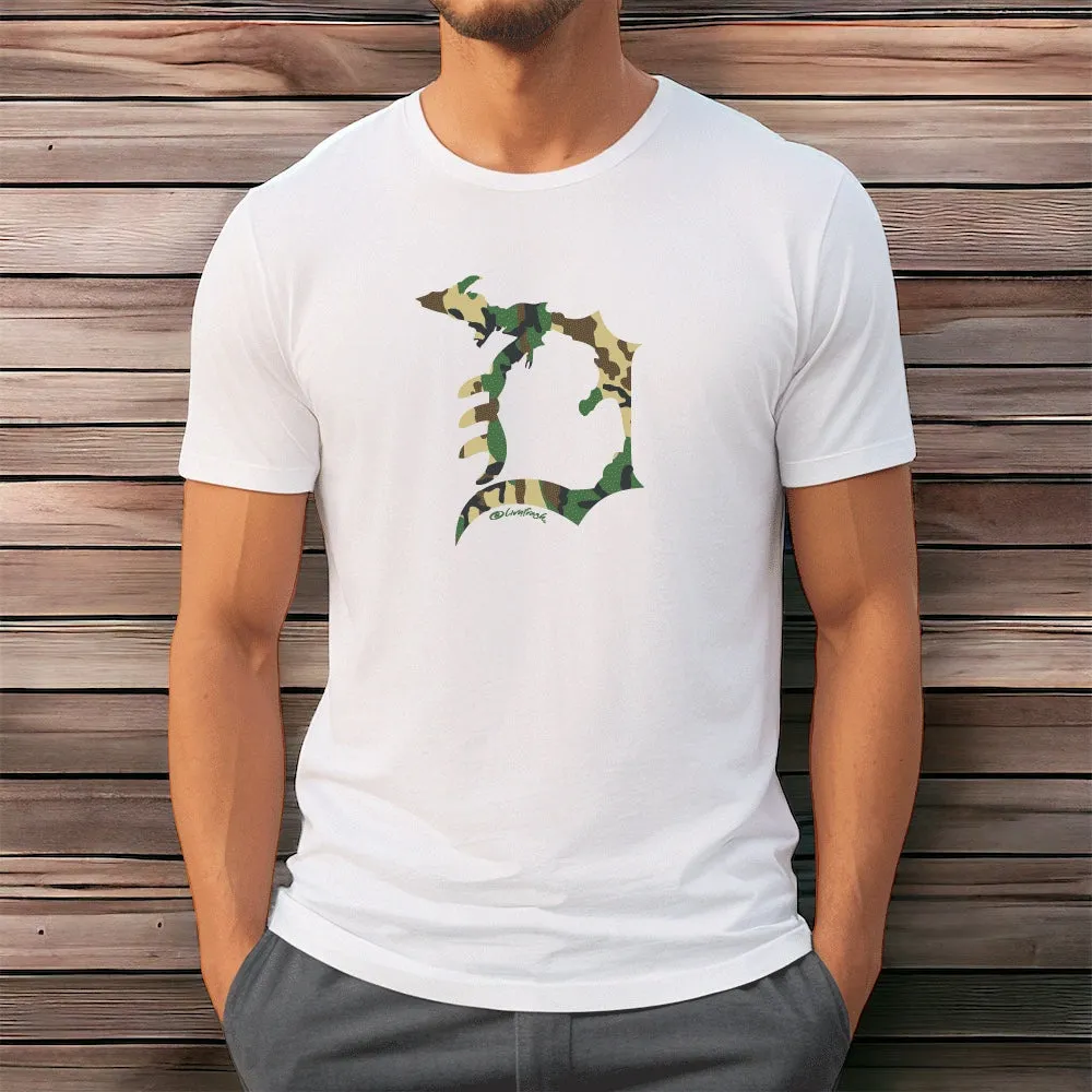 "Michigan D Camo" Men's Crew T-Shirt