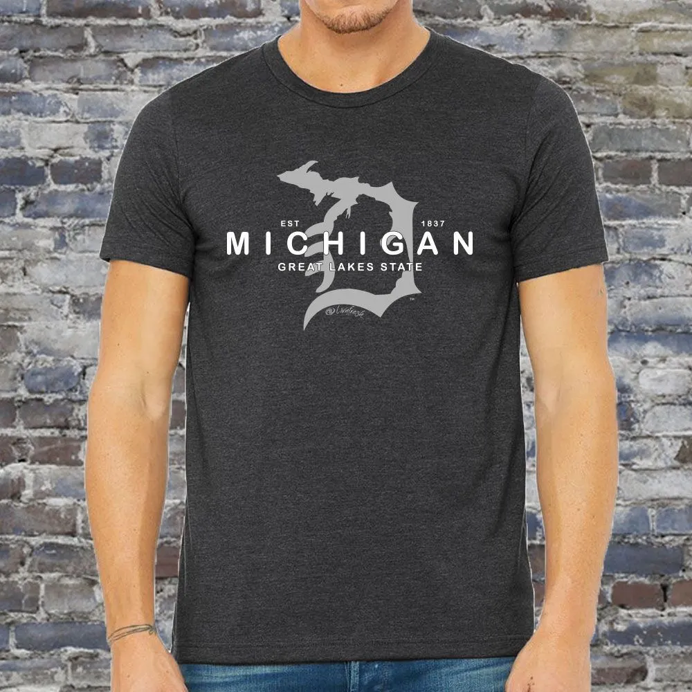 "Michigan D Established 1837" Men's Crew T-Shirt