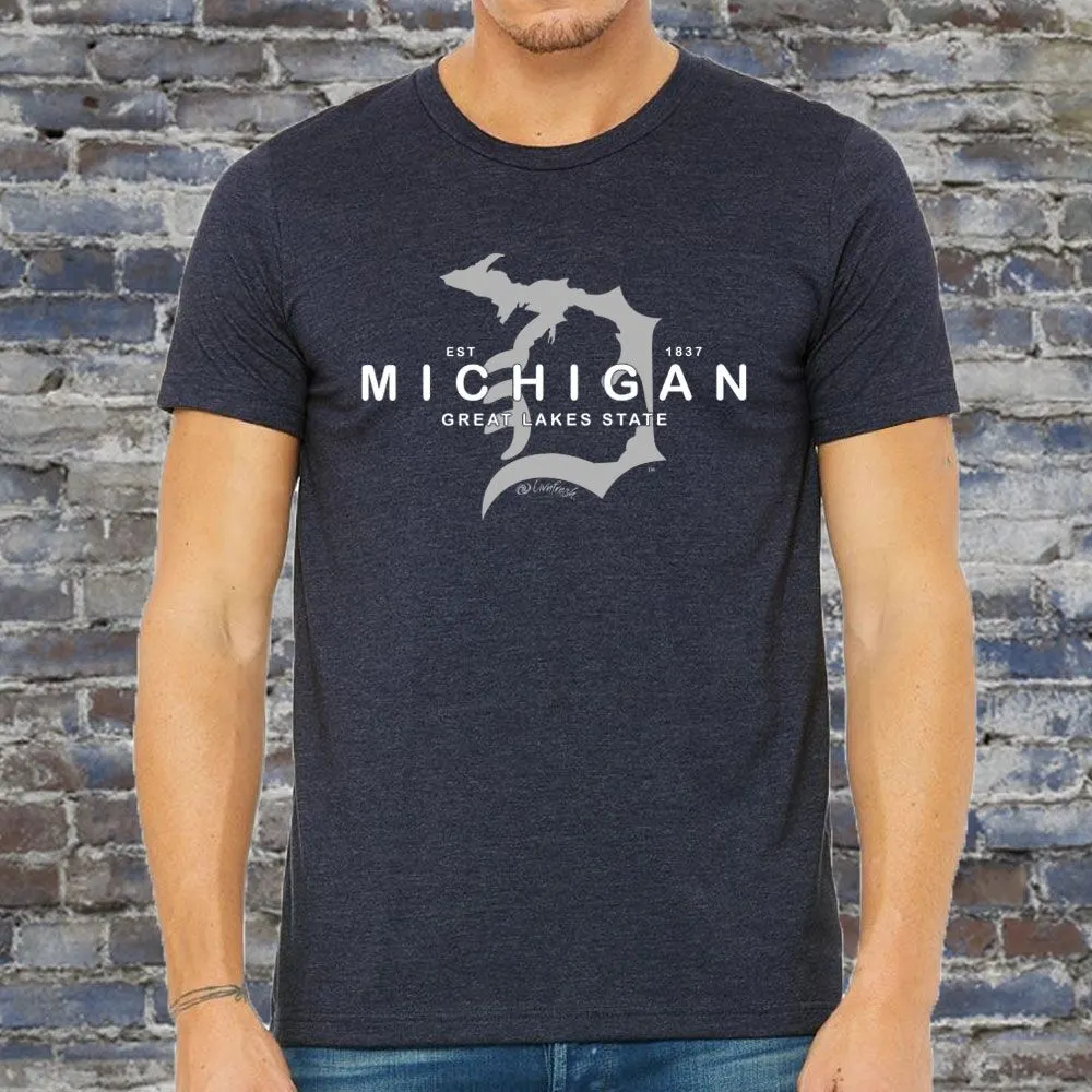 "Michigan D Established 1837" Men's Crew T-Shirt