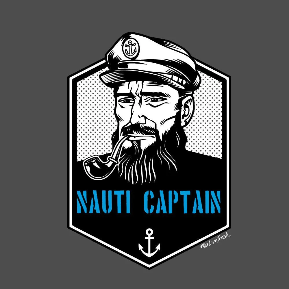 "Nauti Captain" Men's Crew T-Shirt