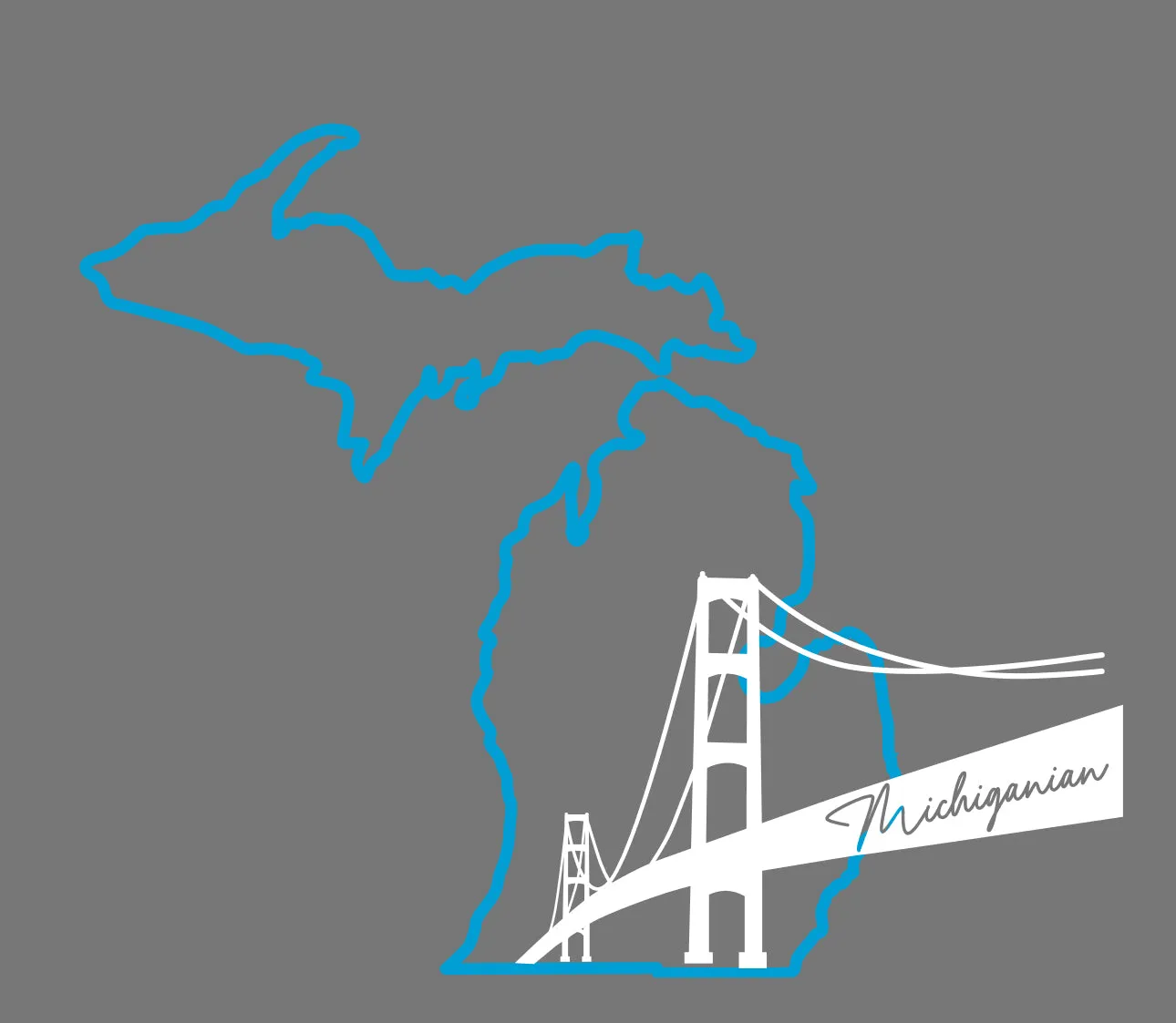 "NEW Michiganian Bridge" Men's Crew T-Shirt