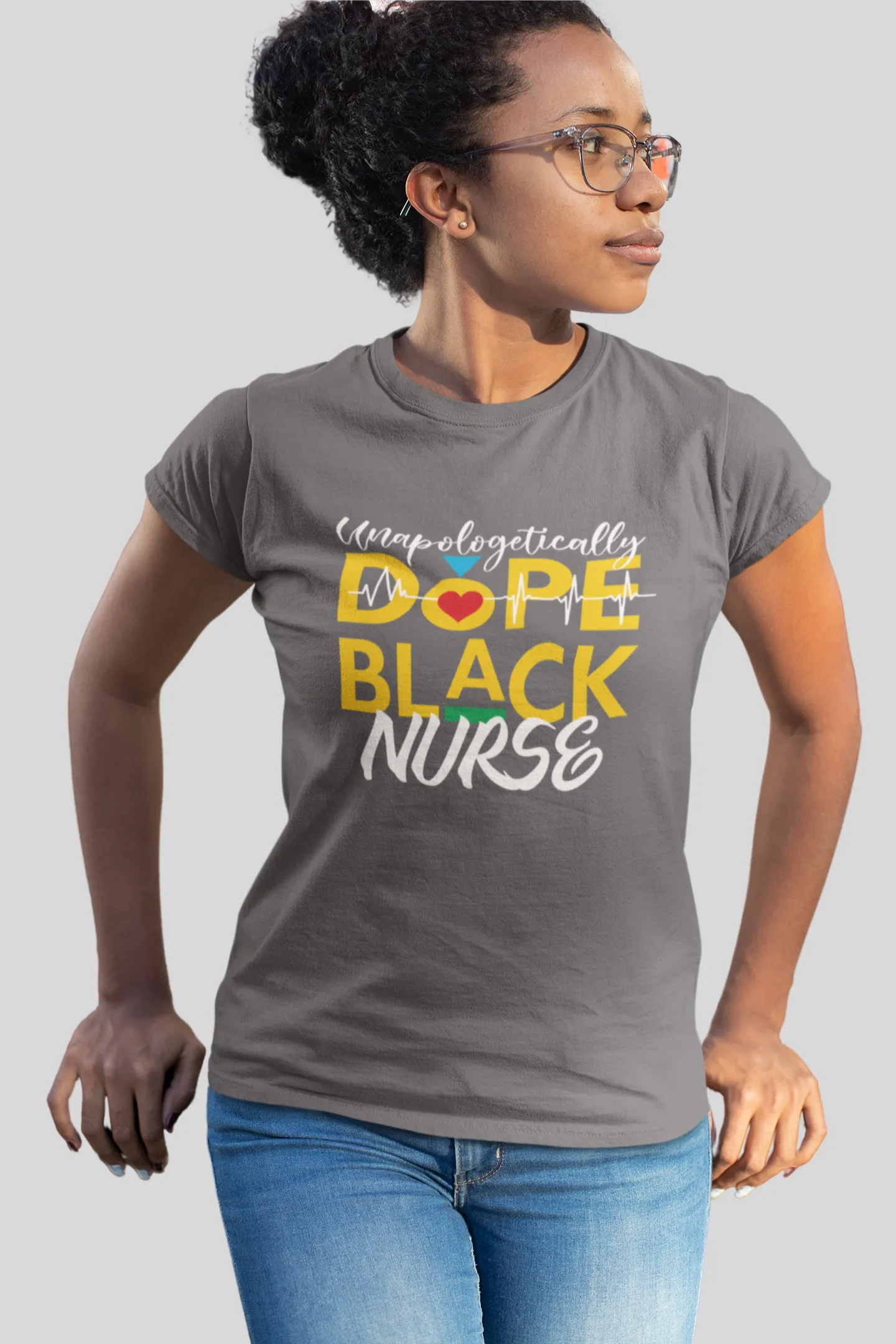 "Unapologetically Dope Black Nurse" Women's Fitted Tee