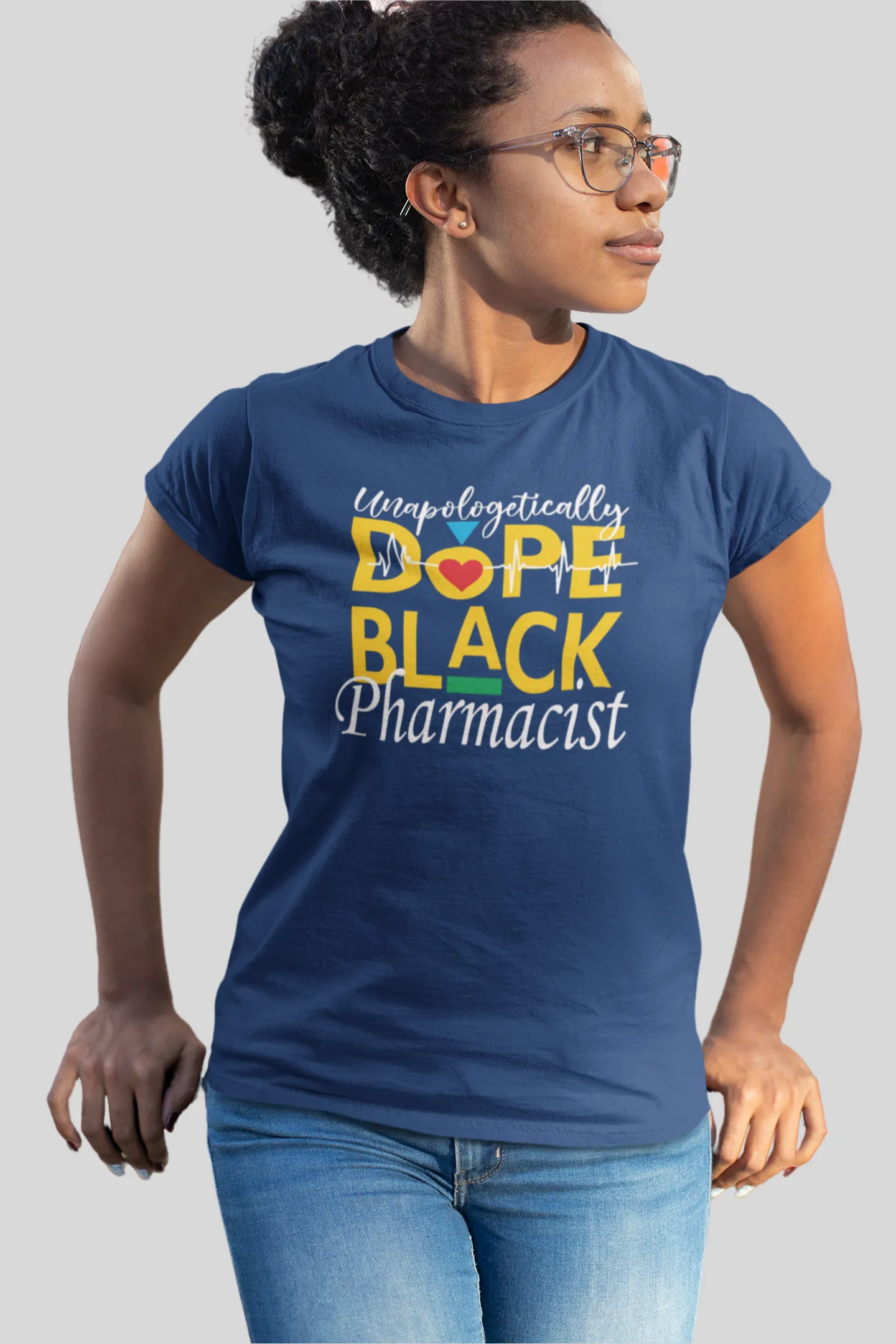 "Unapologetically Dope Black Pharmacist" Women's Fitted Tee
