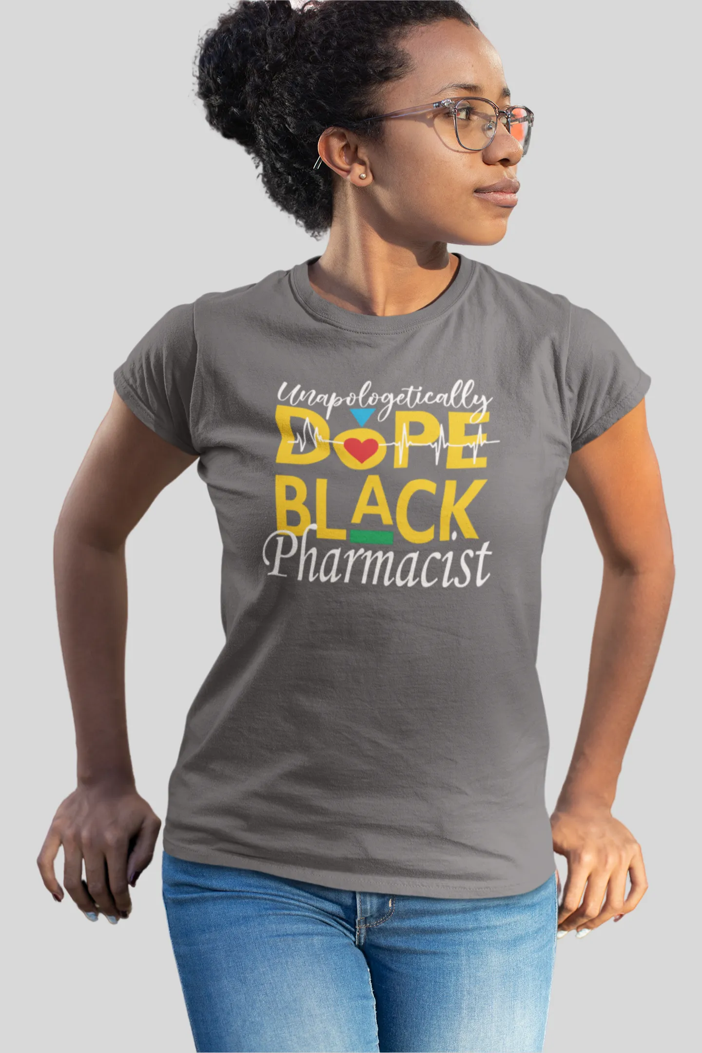 "Unapologetically Dope Black Pharmacist" Women's Fitted Tee