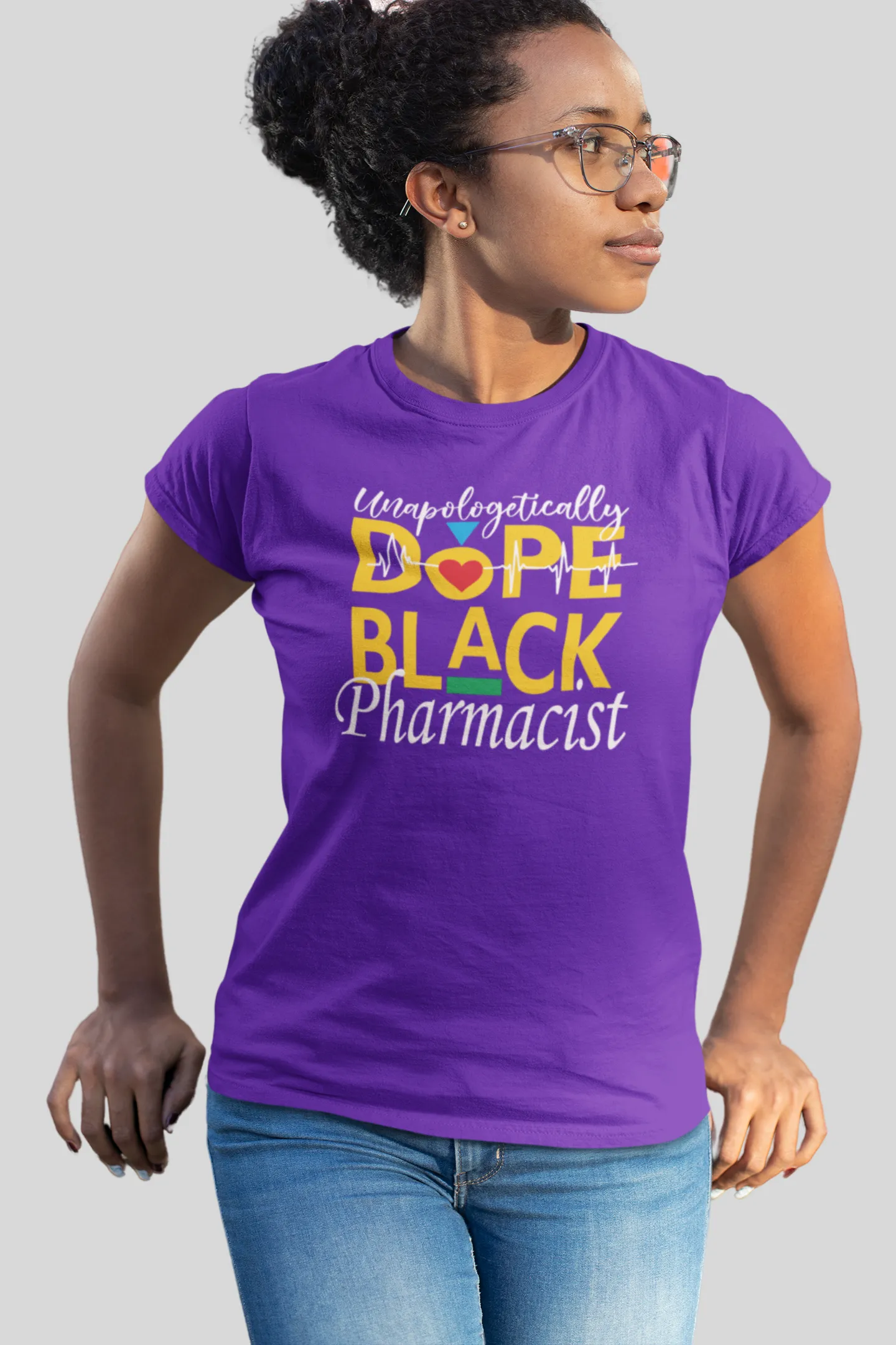 "Unapologetically Dope Black Pharmacist" Women's Fitted Tee