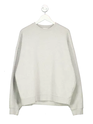 Raey Grey Recycled-yarn Cotton Blend Sweatshirt UK XL