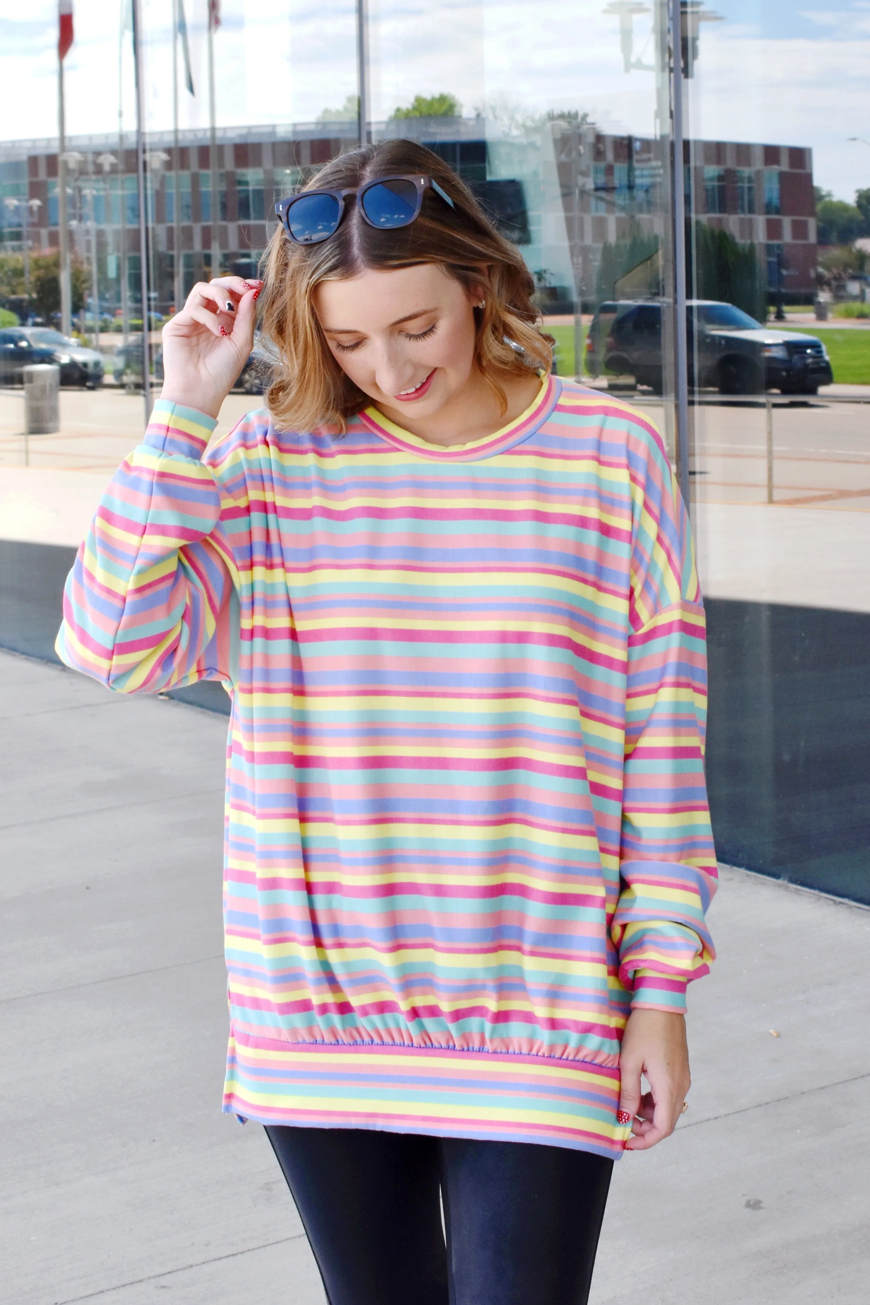 Rainbow Candy Stripe Top