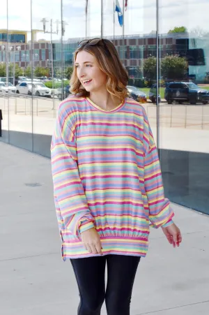 Rainbow Candy Stripe Top