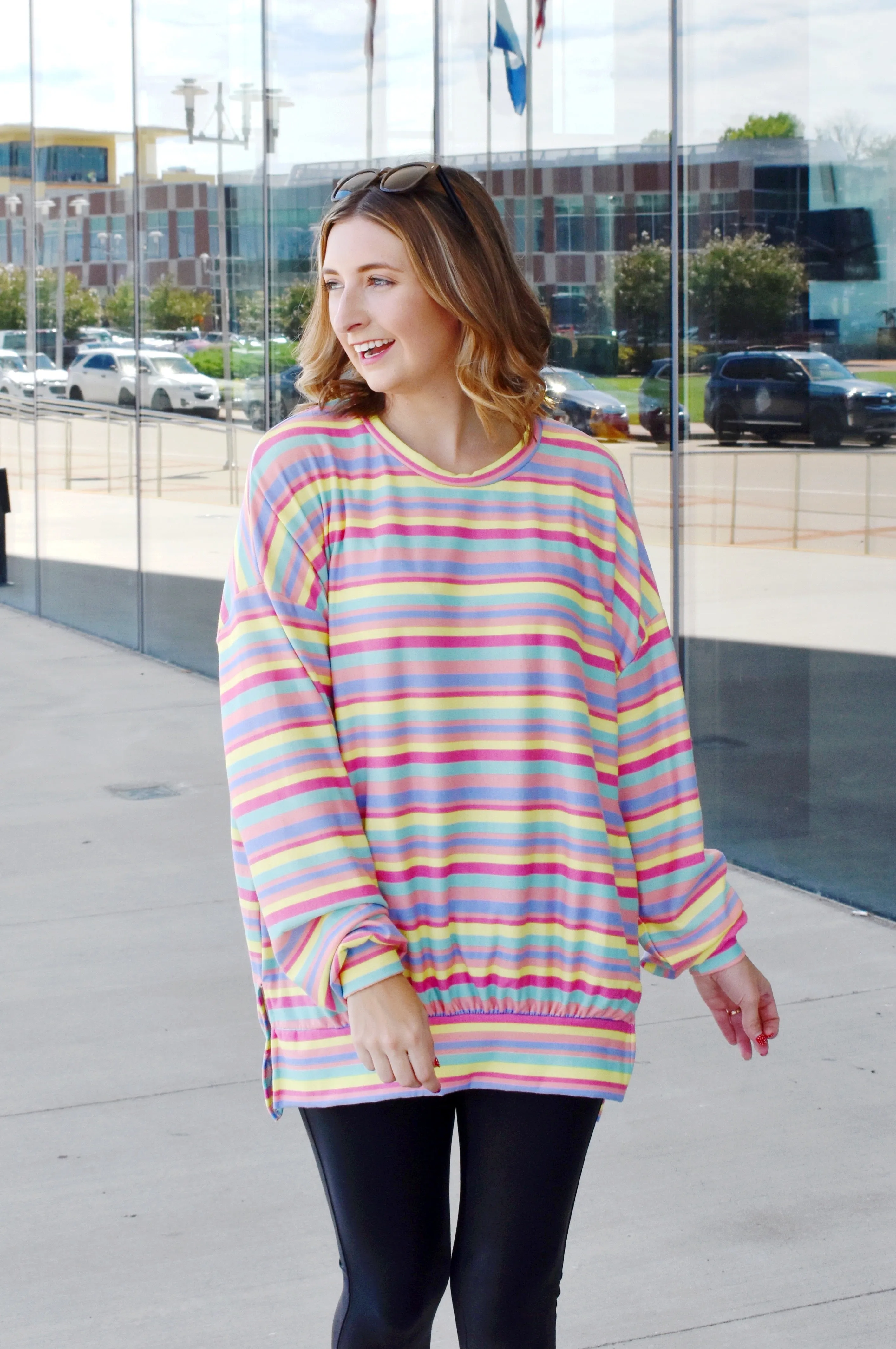 Rainbow Candy Stripe Top