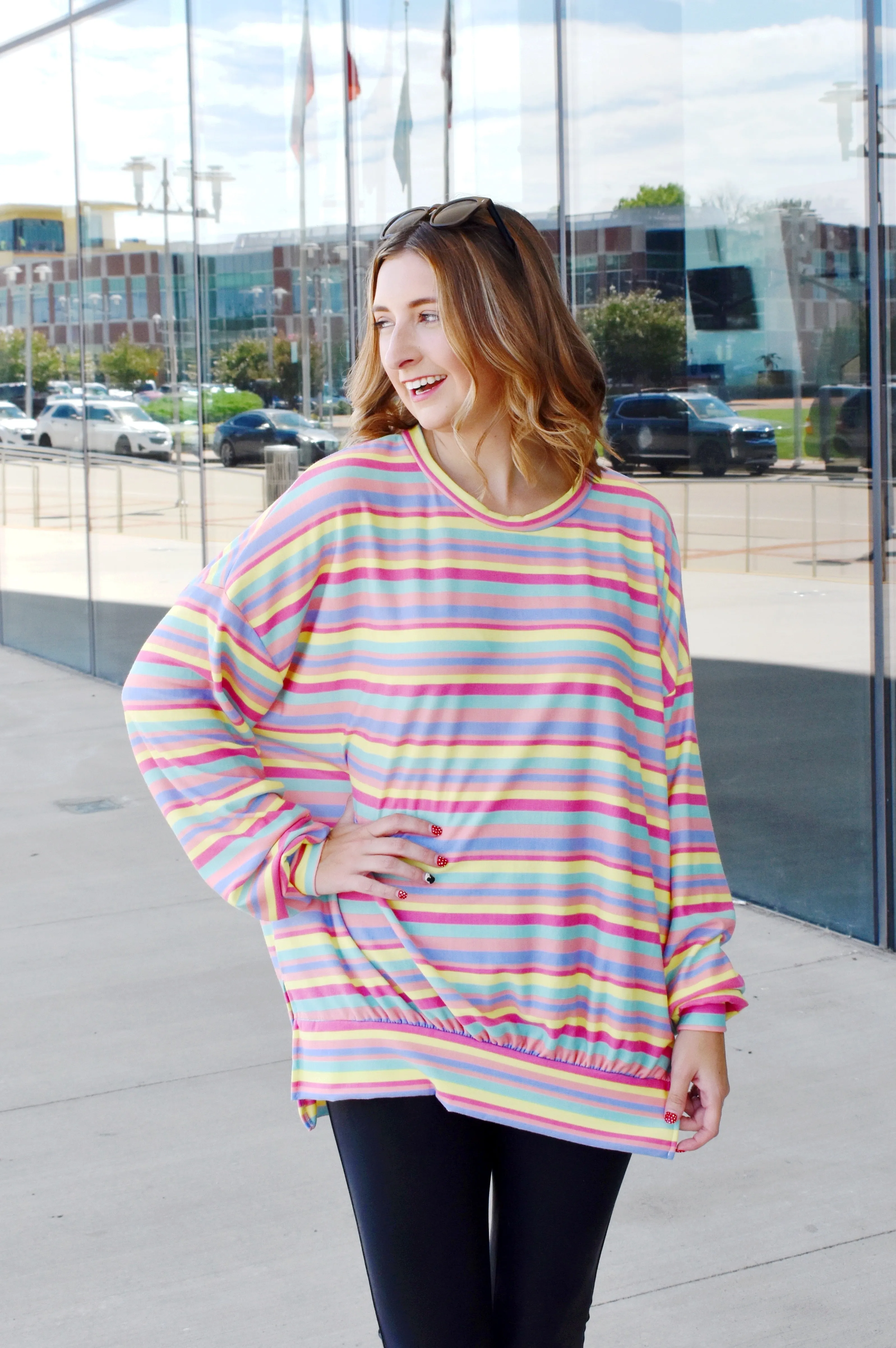 Rainbow Candy Stripe Top