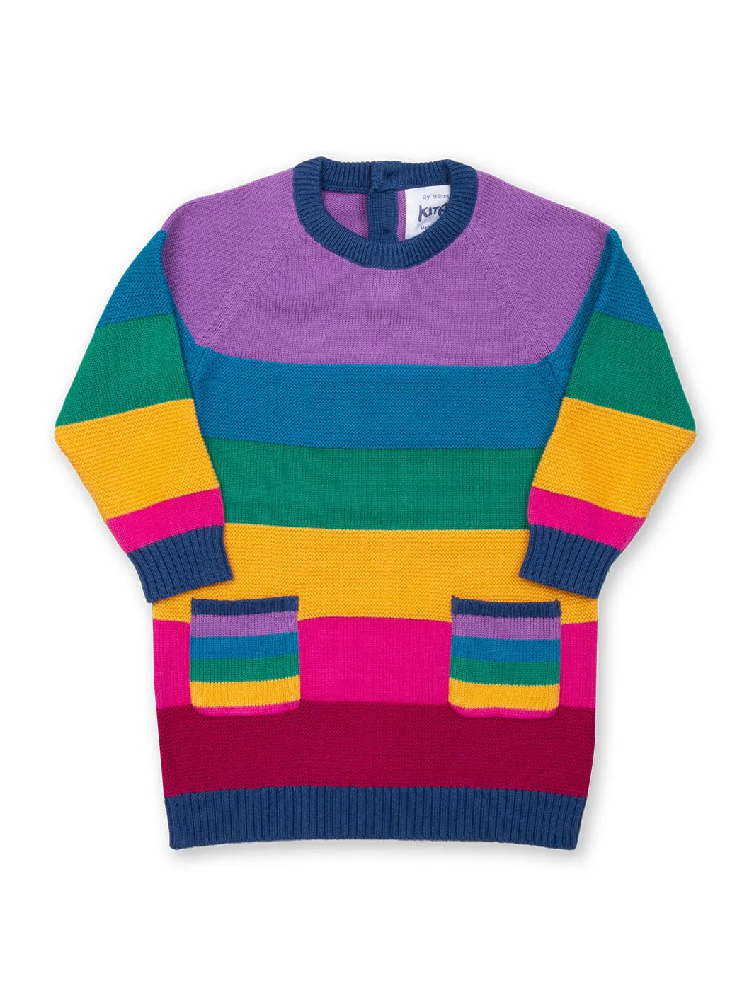 Rainbow knit dress