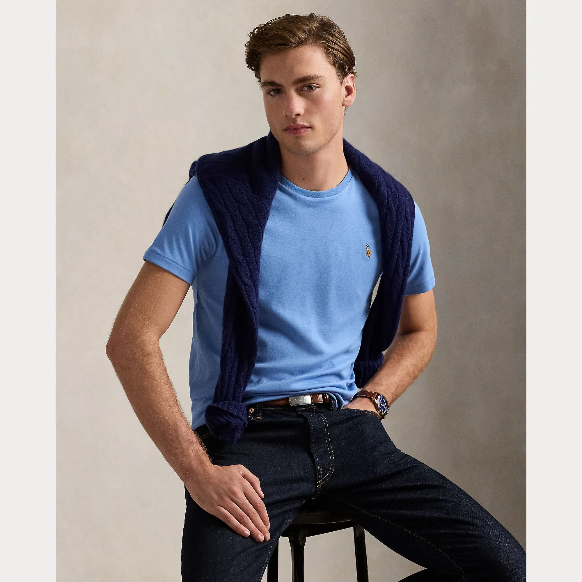 Ralph Lauren Mens T-Shirt - Sky blue or heather green