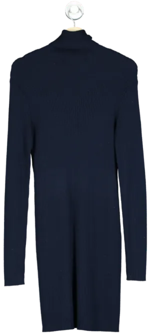 Ralph Lauren Navy Ribbed Knit Dress UK L