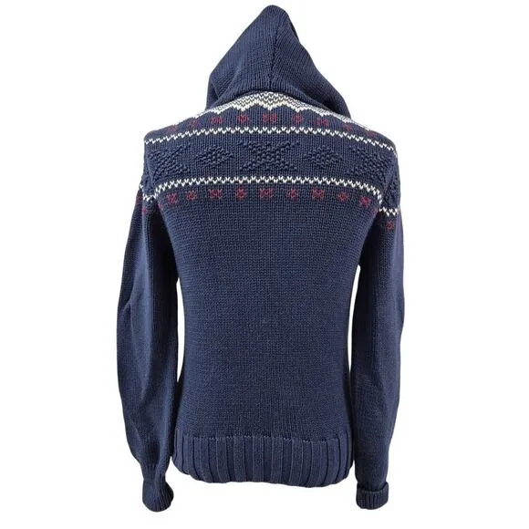 Ralph Lauren Polo Jeans Co. Black Label Cotton Sweater Hoodie 90s Y2k Sz L