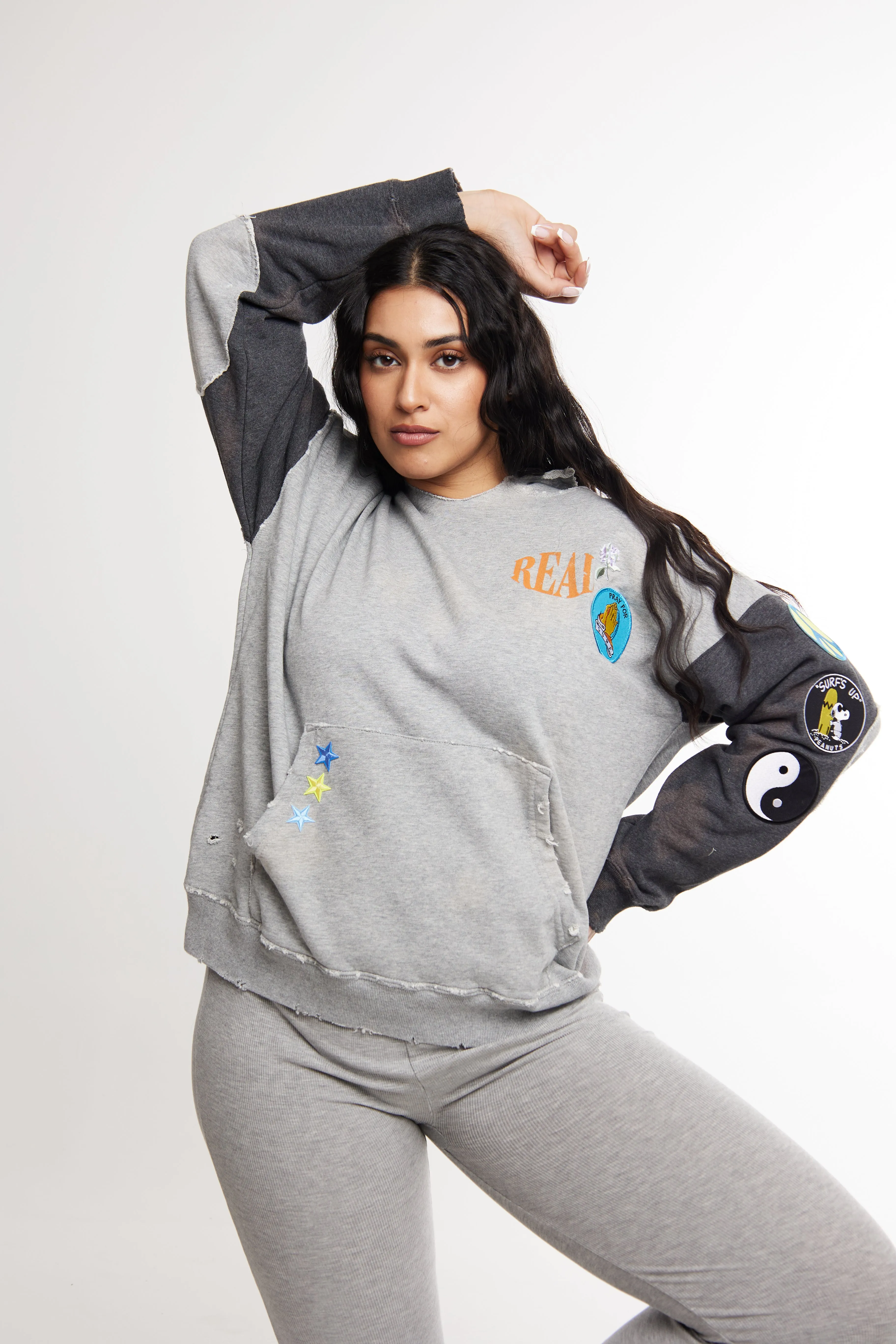 Real Vintage Patched Hoodie