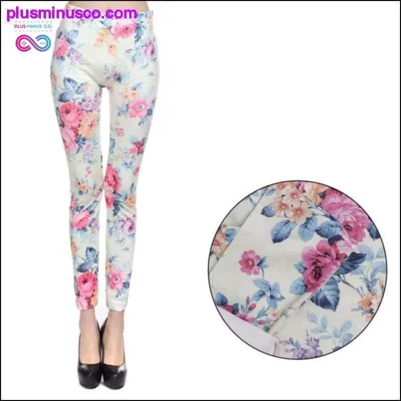 Red Roses Print Seamless Slim Leggings