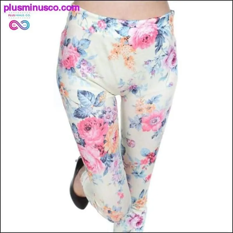 Red Roses Print Seamless Slim Leggings