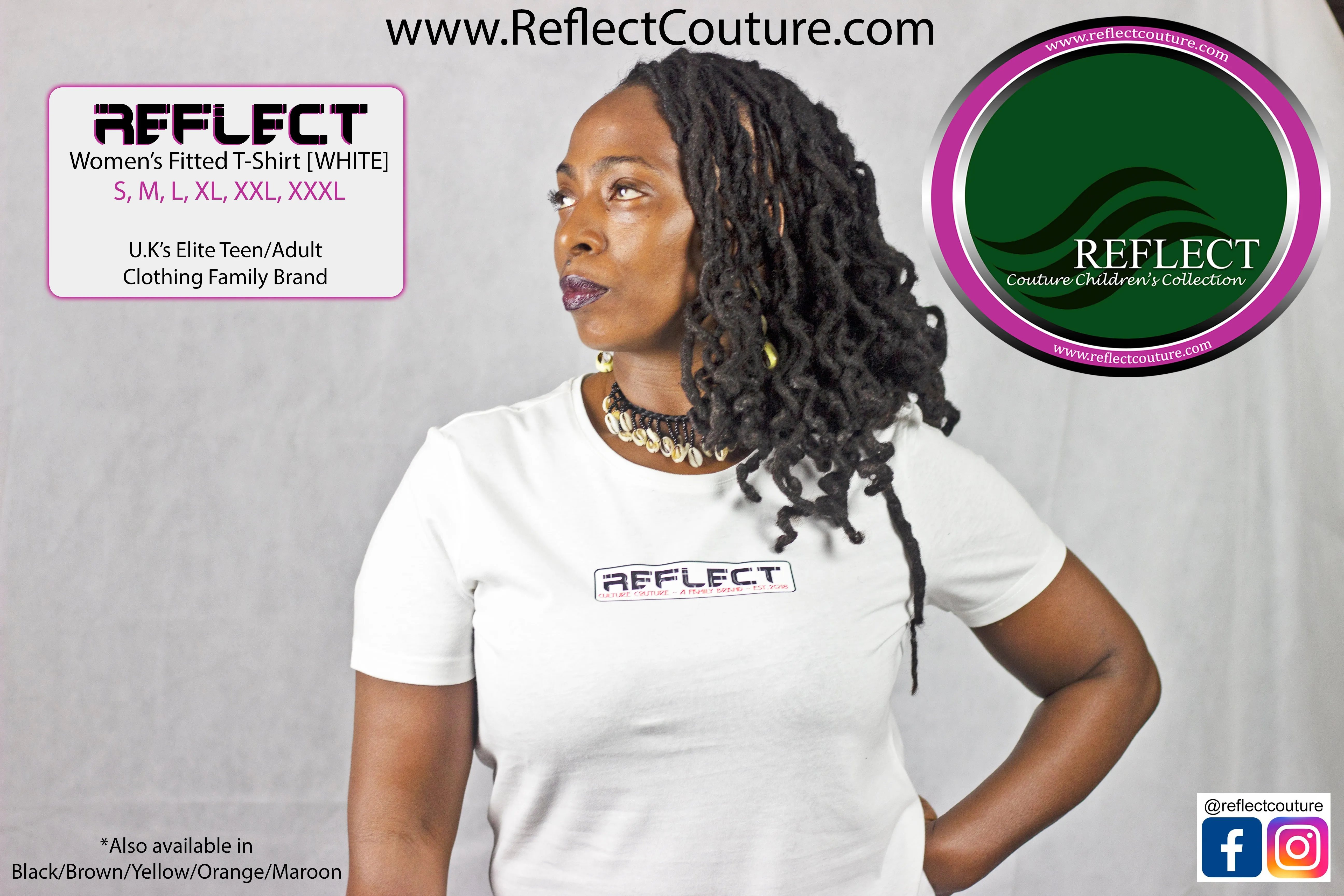 REFLECT Women's Fitted T-Shirt [WHITE]