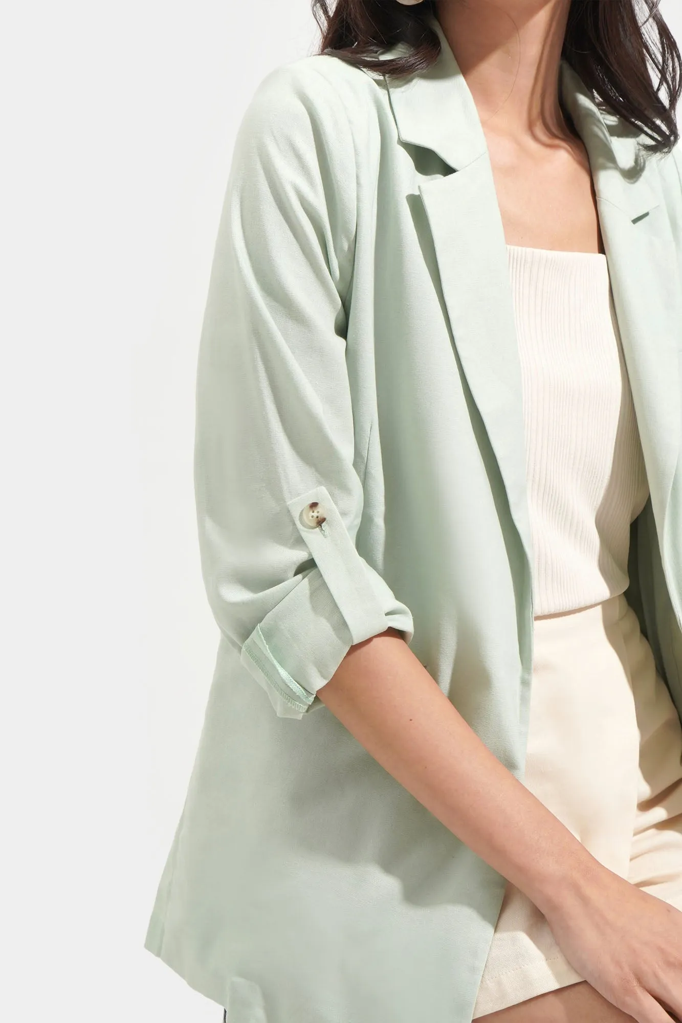 REFORME Adjustable Sleeve Blazer
