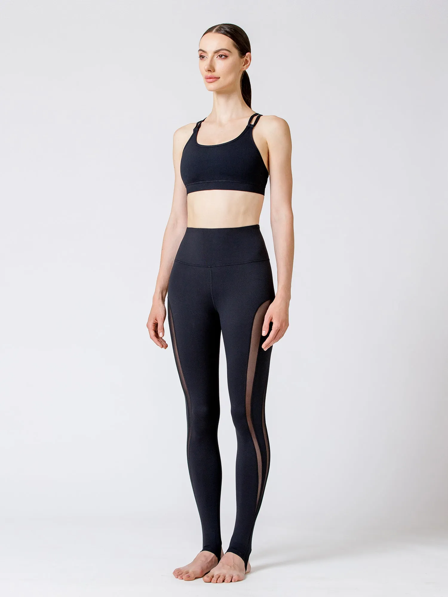REVOLUTION STIRRUP PANTS 2.0, BLACK/BLACK MESH