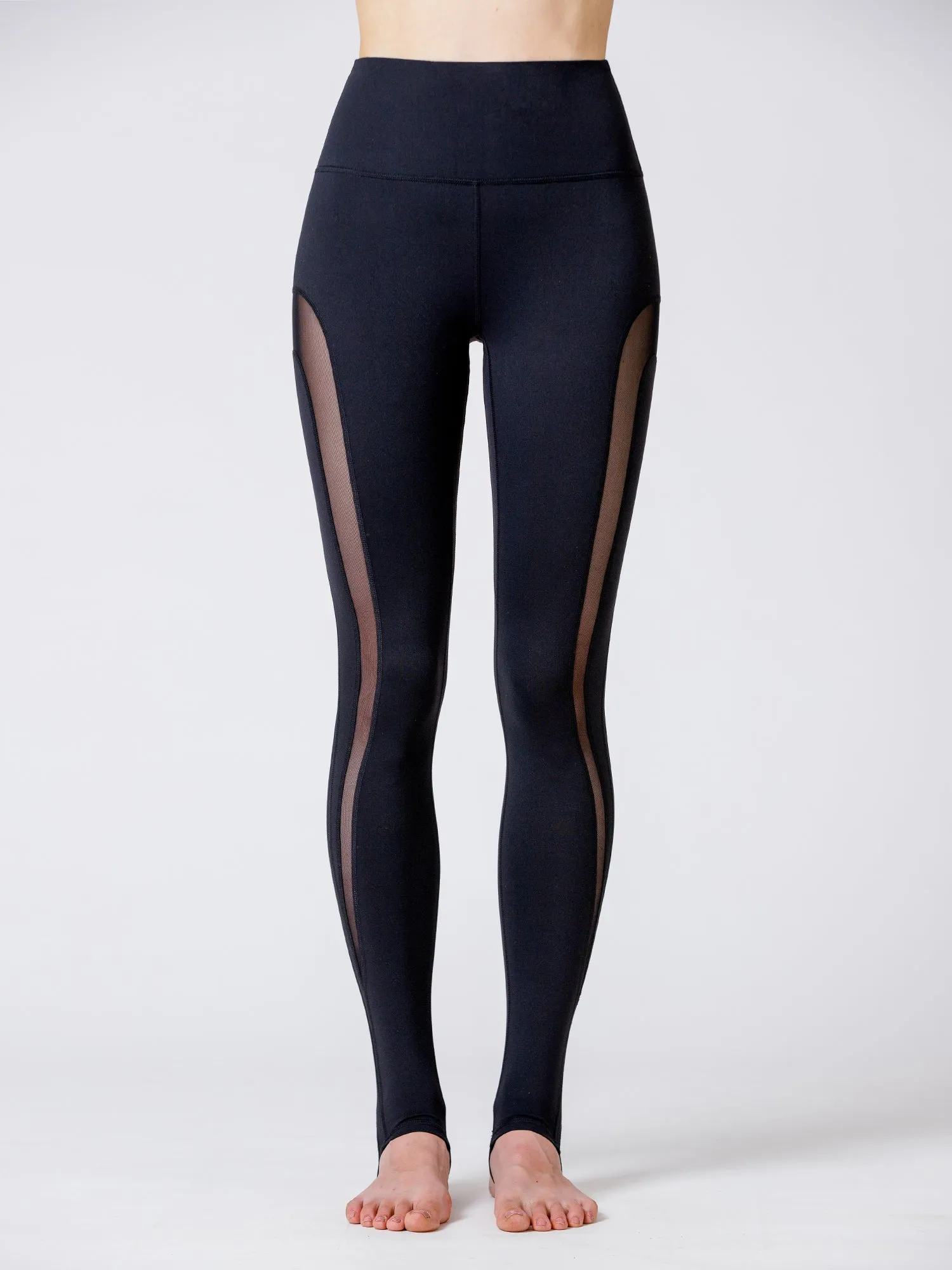 REVOLUTION STIRRUP PANTS 2.0, BLACK/BLACK MESH