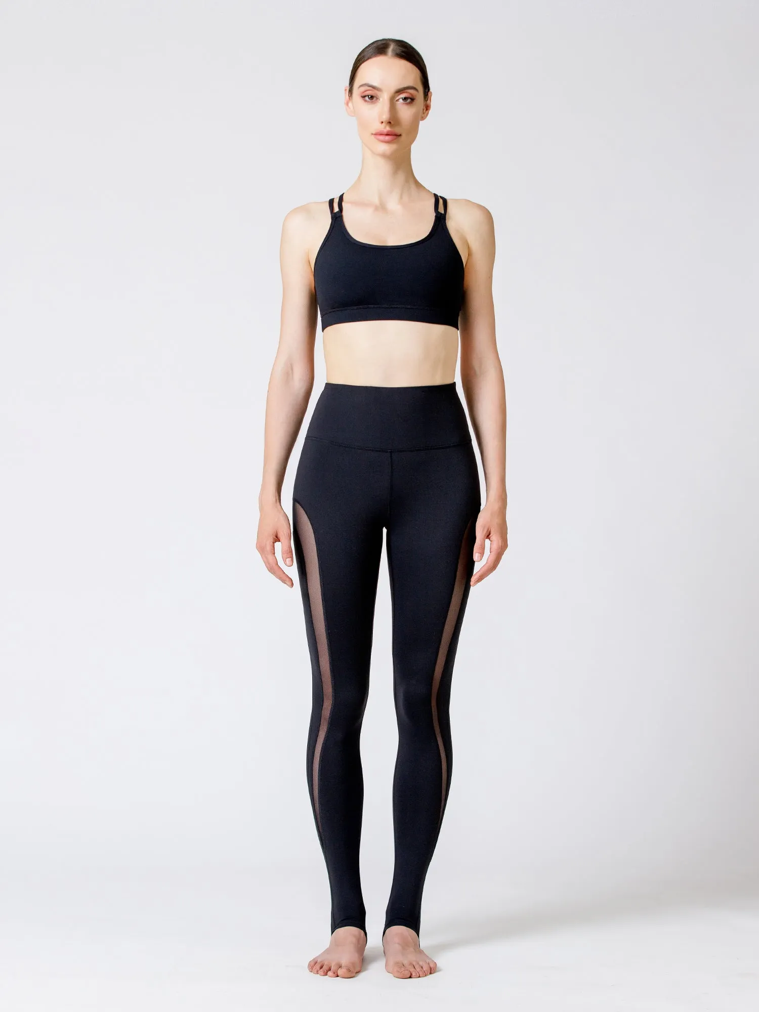 REVOLUTION STIRRUP PANTS 2.0, BLACK/BLACK MESH