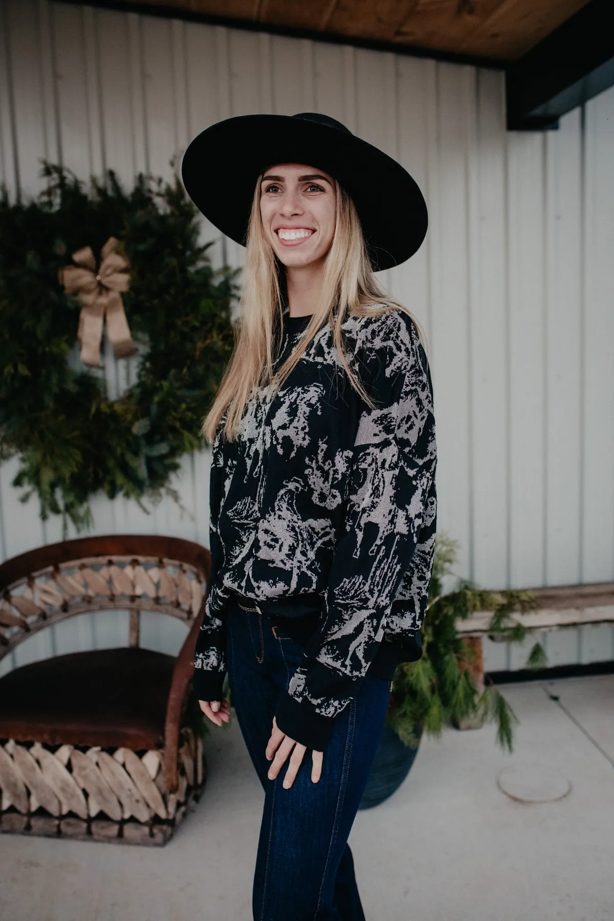 'Rhinestone Cowboy' Reversible Sweater (S/M & L/XL)