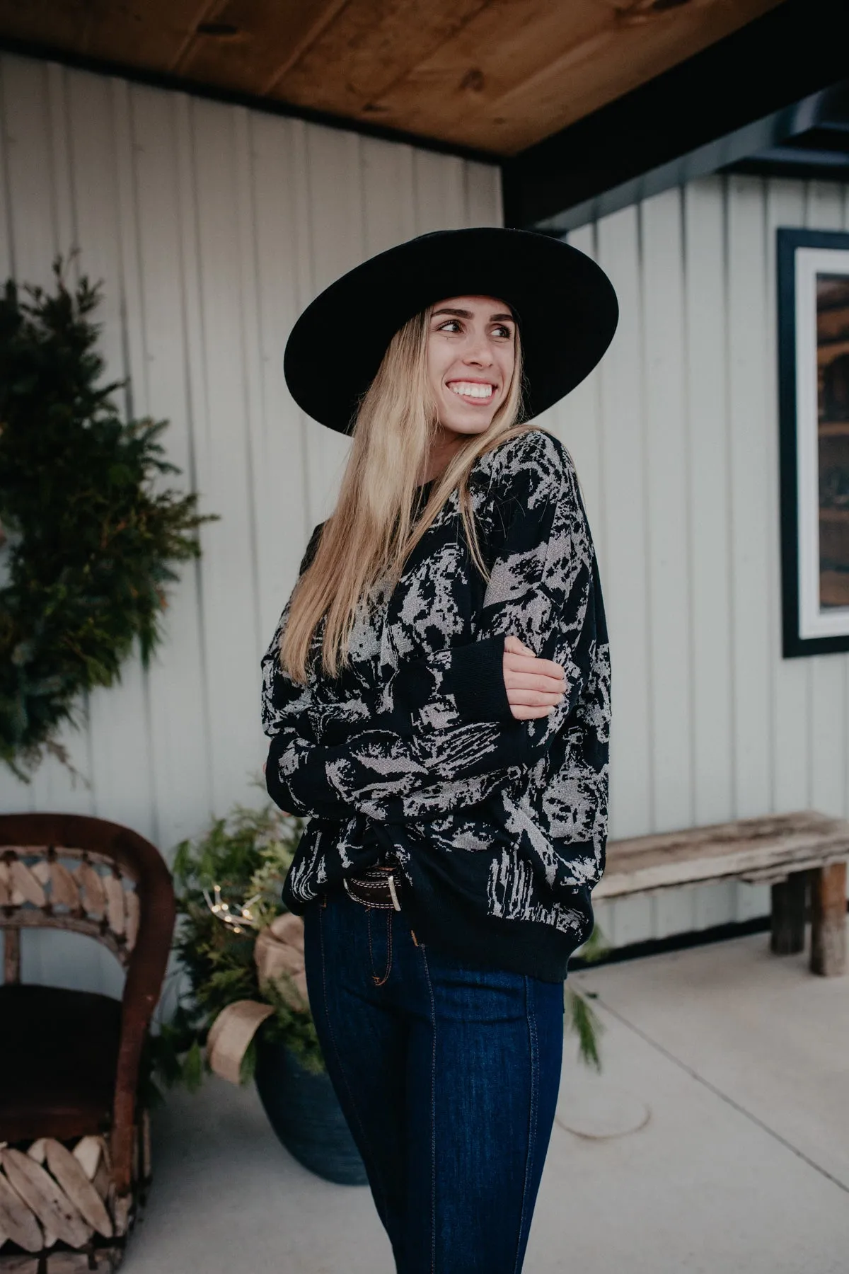 'Rhinestone Cowboy' Reversible Sweater (S/M & L/XL)