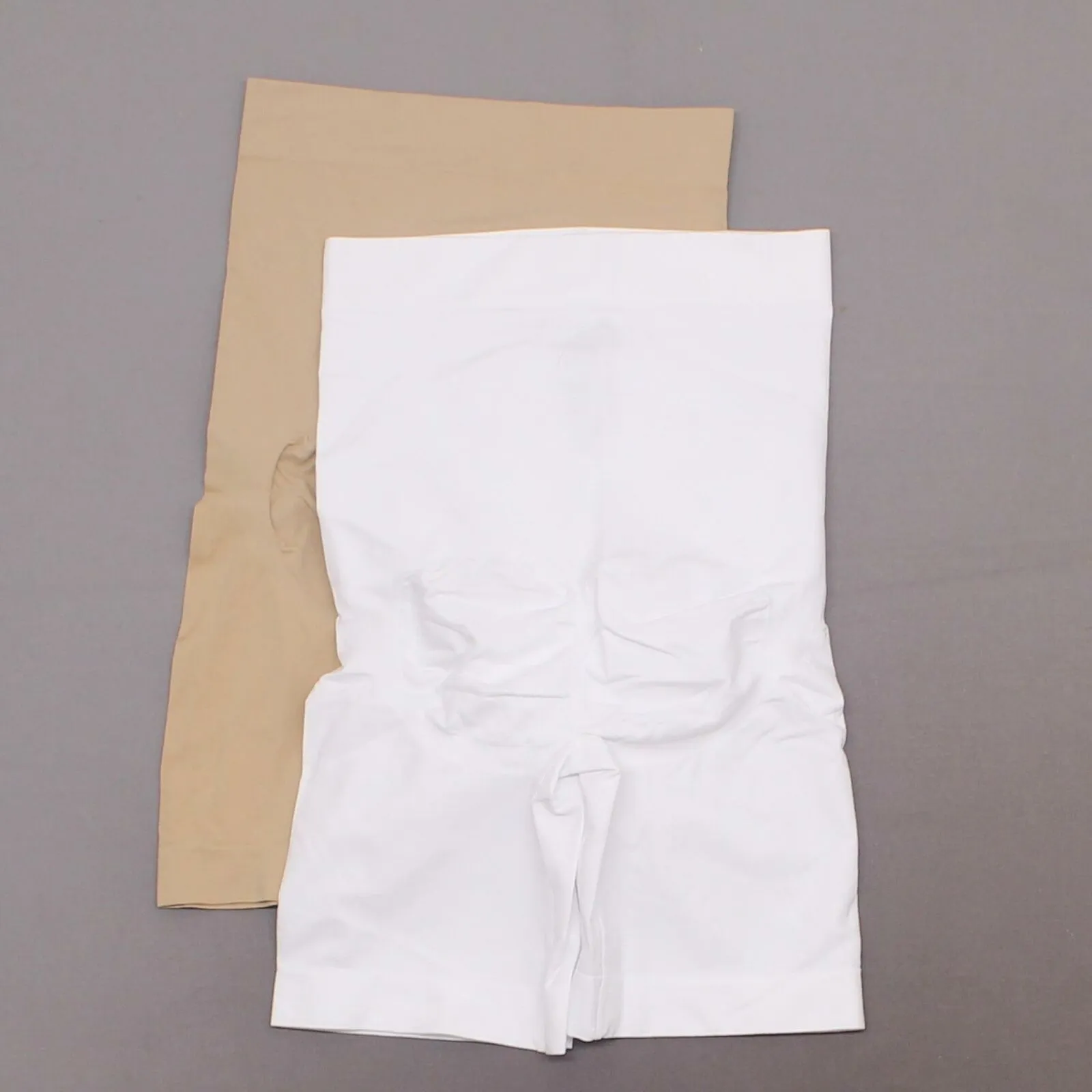 Rhonda Shear 2 Pack Medium Support Longline Shaping Shorts White/Nude Large