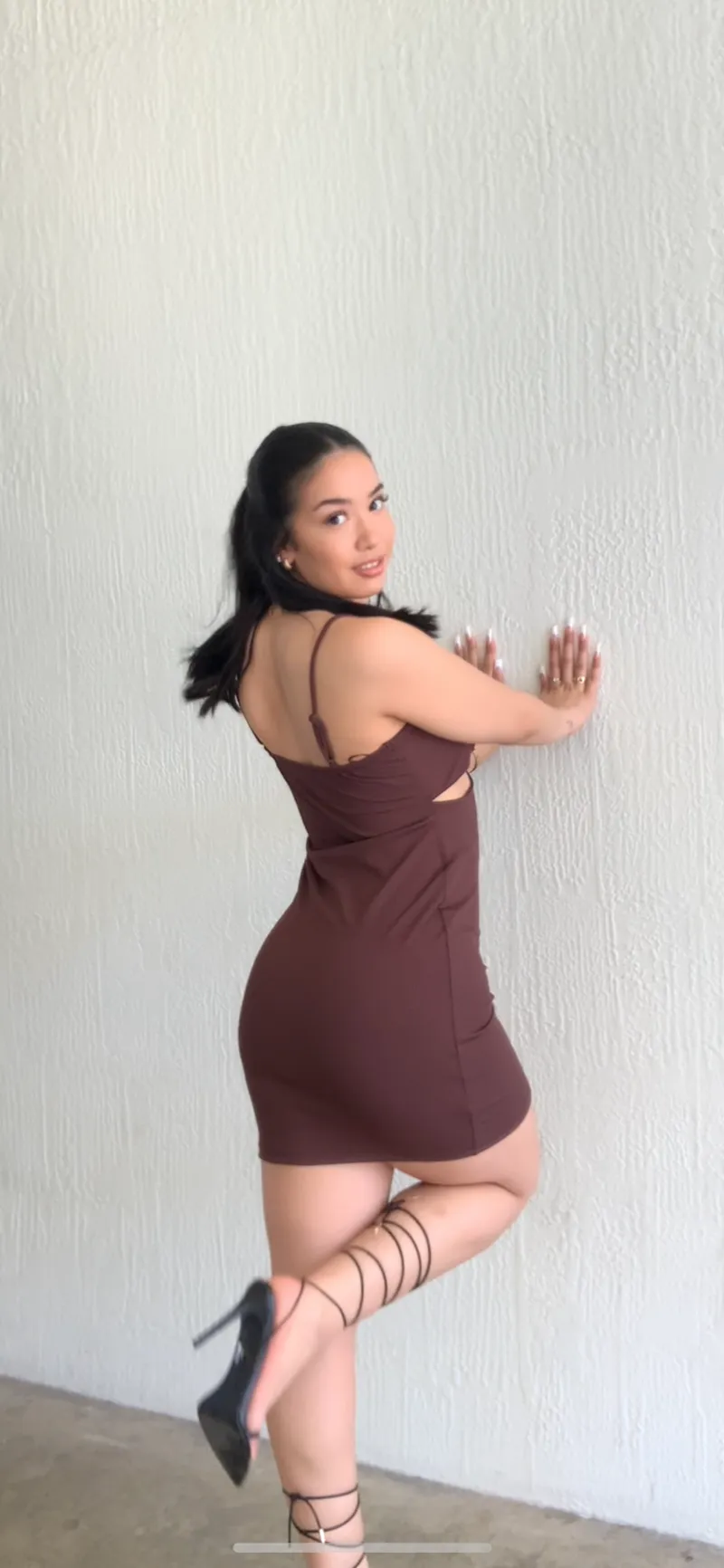 RIBBED BODYCON CUT OUT MINI DRESS