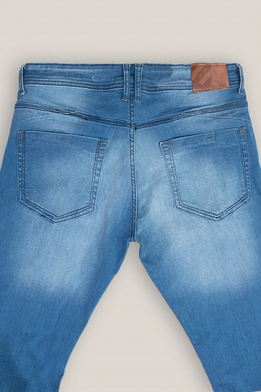 Ribbed Hem Jeans