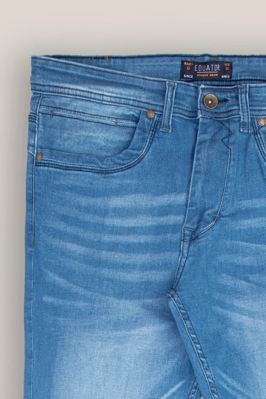Ribbed Hem Jeans