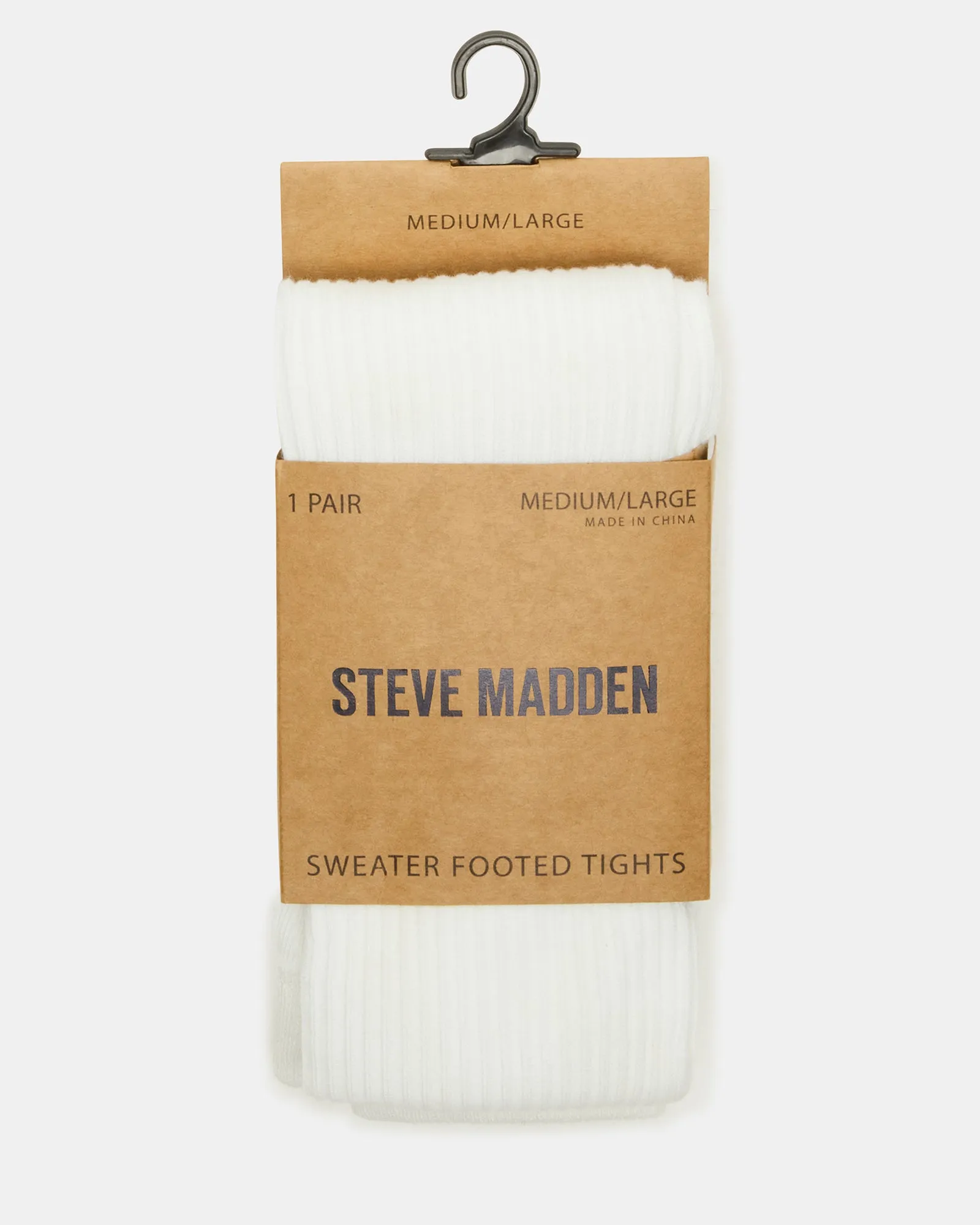 RIBBED KNIT TIGHTS OFF-WHITE