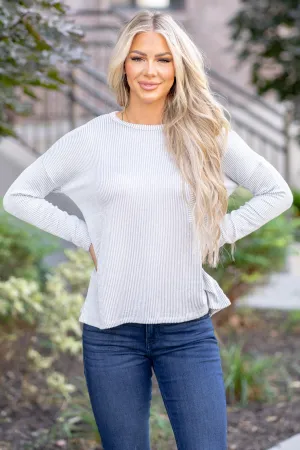 Ribbed Striped Long Sleeve T-Shirt