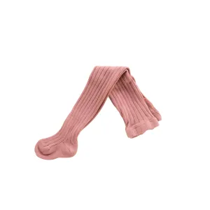 Ribbed Tights - Rosewood