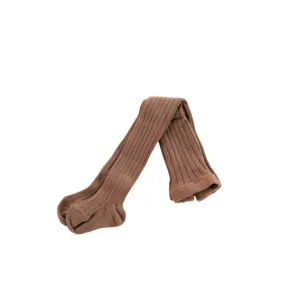 Ribbed Tights - Walnut