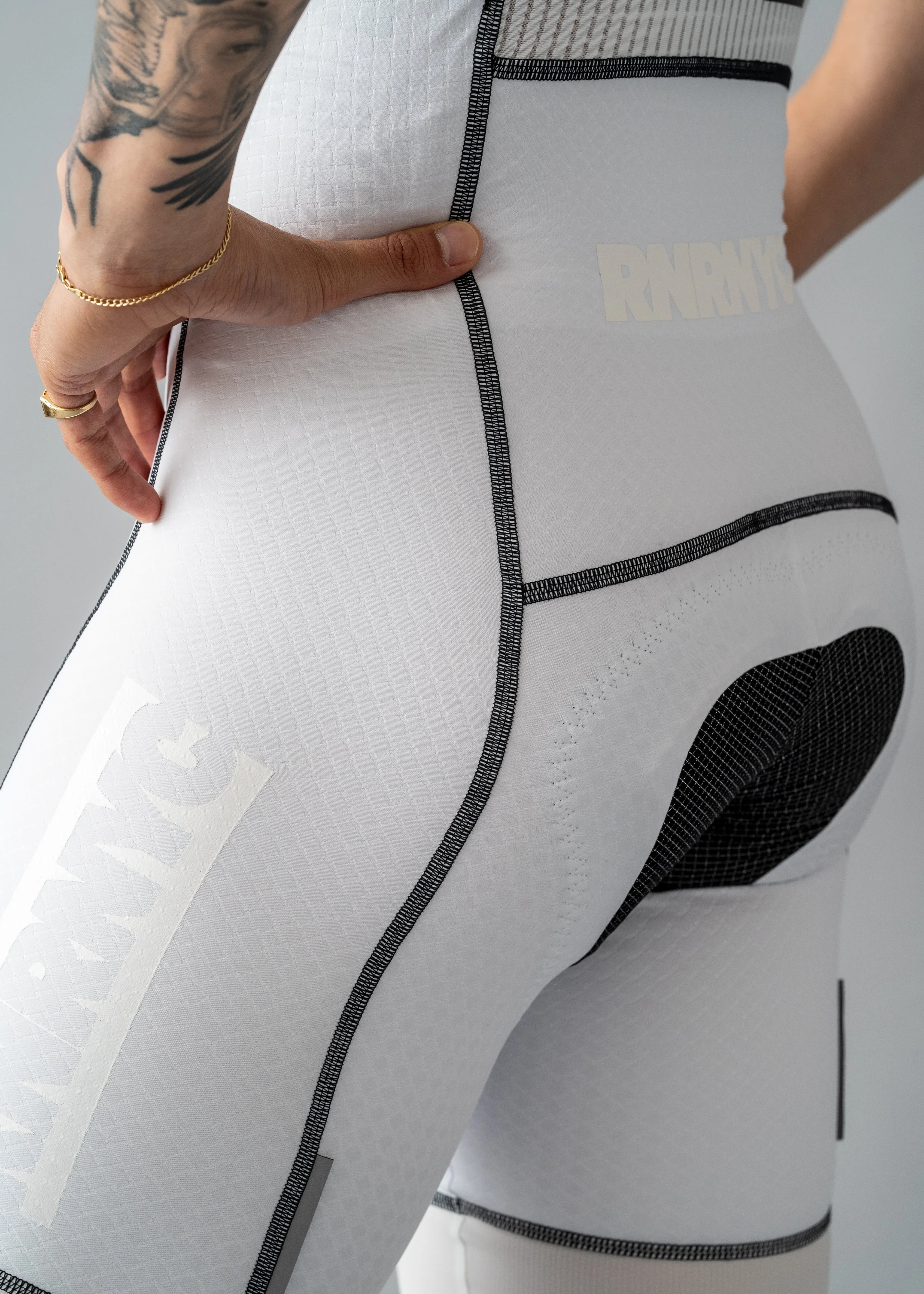 RNRNYC™ IMPACT Bib Shorts - White/White