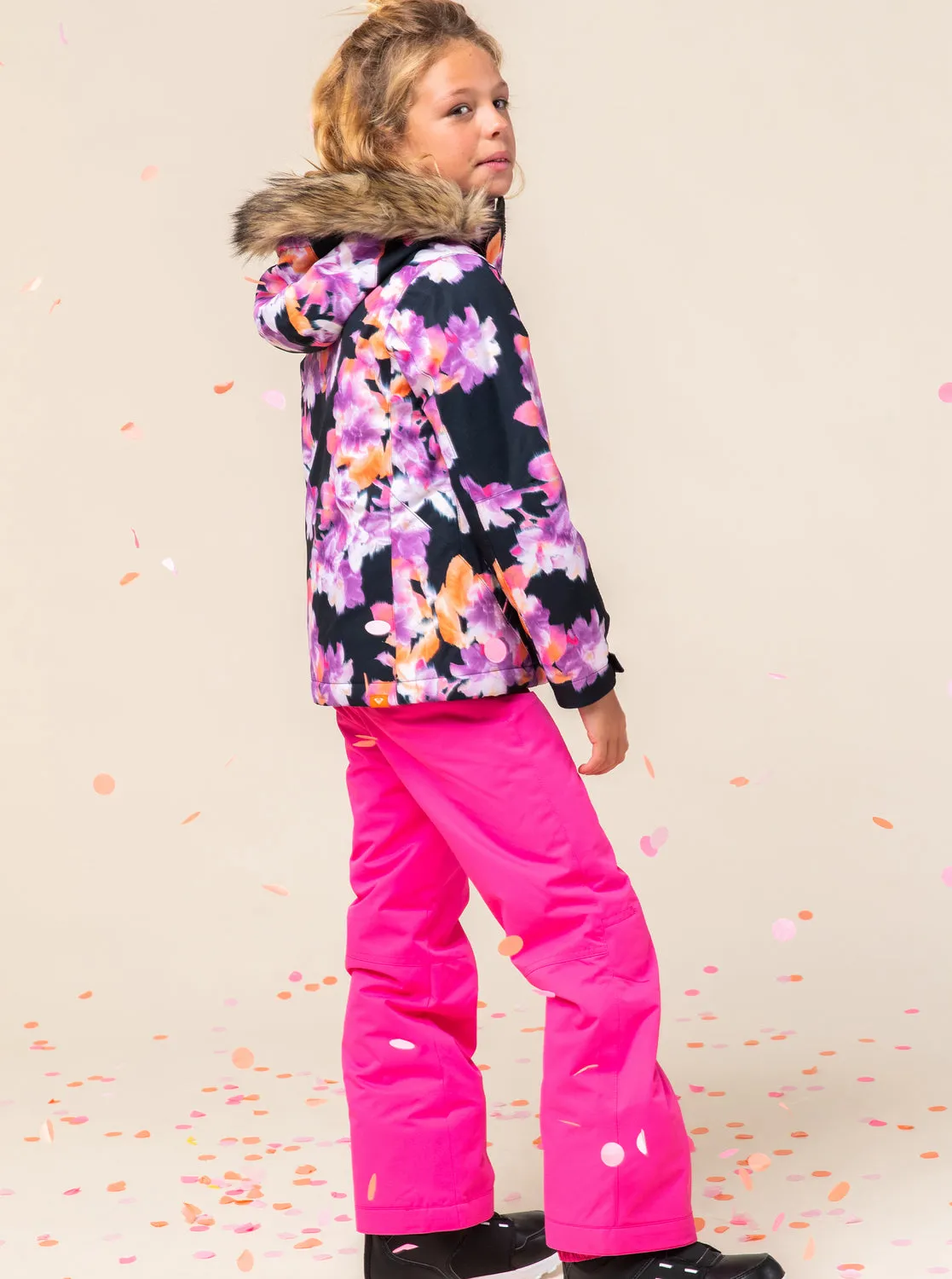 Roxy Backyard Girls Pants Shocking Pink