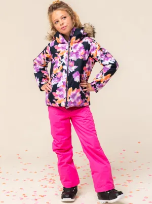 Roxy Backyard Girls Pants Shocking Pink